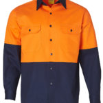 FCW - SW54 COTTON DRILL SAFETY SHIRT