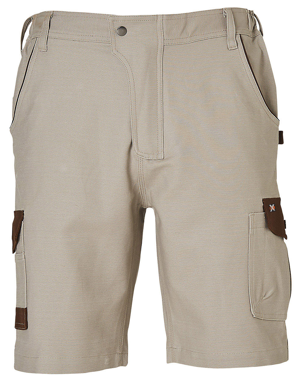 WP23 MENS STRETCH CARGO WORK SHORTS WITH DESIGN PANEL TREATMENTS