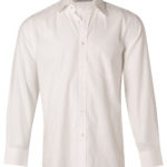 FCW - M7112/M8113 Men’s & Ladies’ Mini Herringbone Long Sleeve Shirt