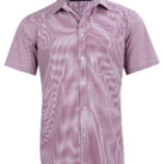 FCW - M7340S/M7340L Men’s Two Tone Mini Gingham Short Sleeve Shirt