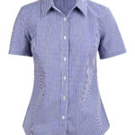 FCW - M8320S/M8320L/M8320Q Ladies’ Multi_Tone Check Short Sleeve Shirt
