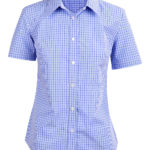 FCW - M8320S/M8320L/M8320Q Ladies’ Multi_Tone Check Short Sleeve Shirt