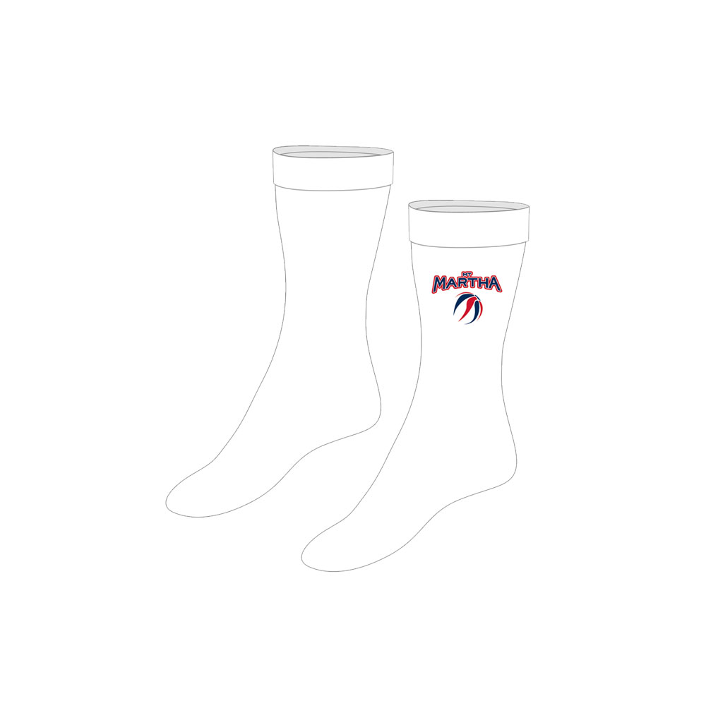 Mt Martha Basketball – Socks – White