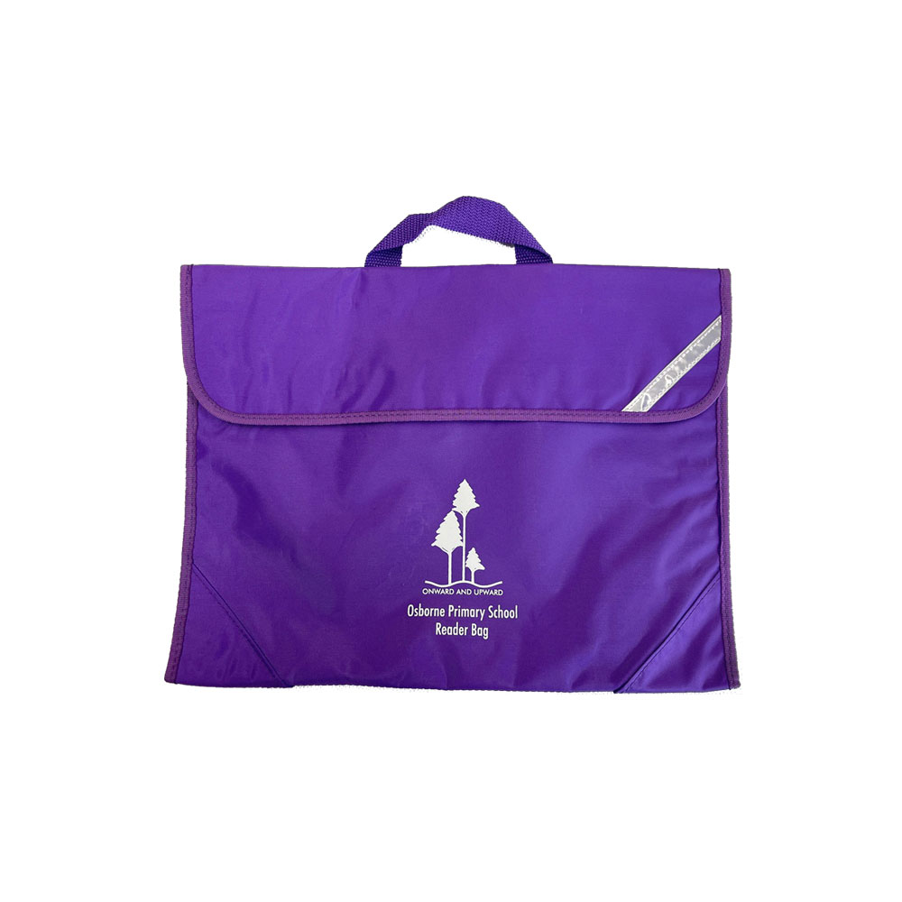 Library Bag – Purple (Osborne PS logo)