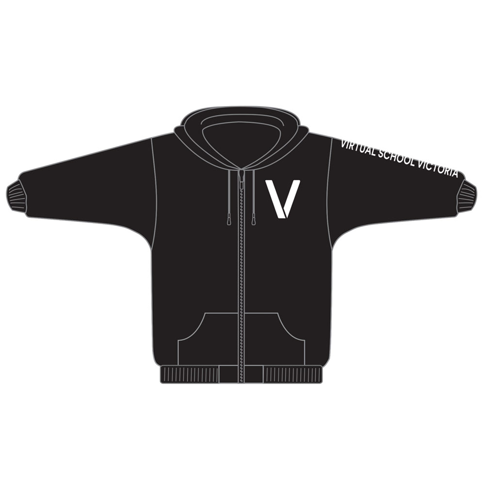 Virtual School Victoria – Zip Hoodie Black