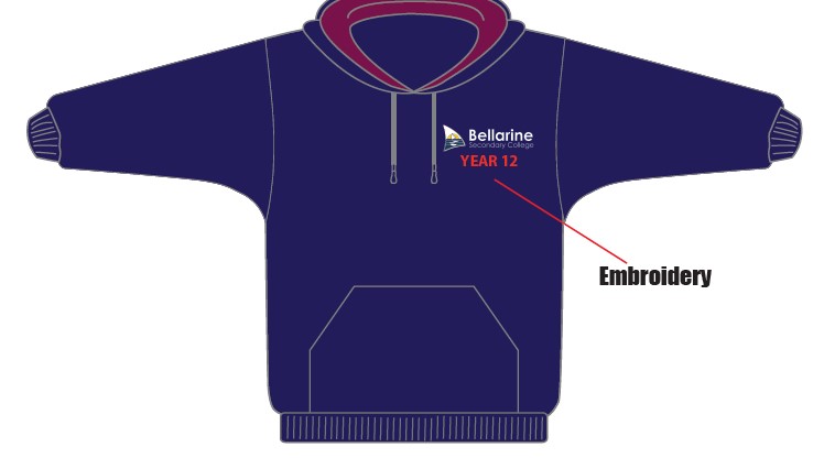 Bellarine SC 2026 – Hoodie – Corio Red