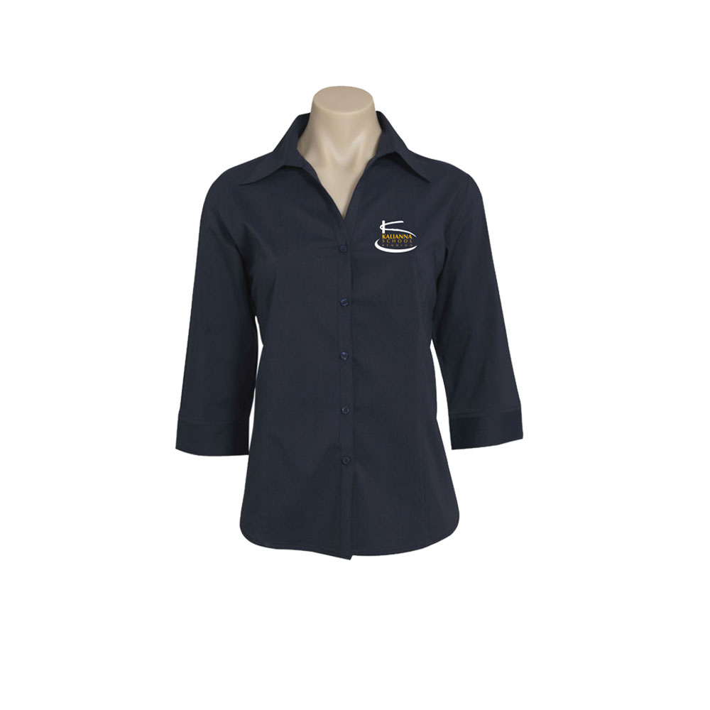 Kalianna School – Ladies 3/4 Sleeve Shirt Navy