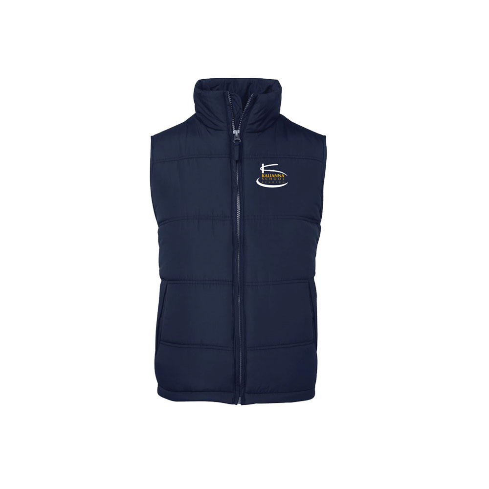 Kalianna School – Puffer Vest Navy Grey