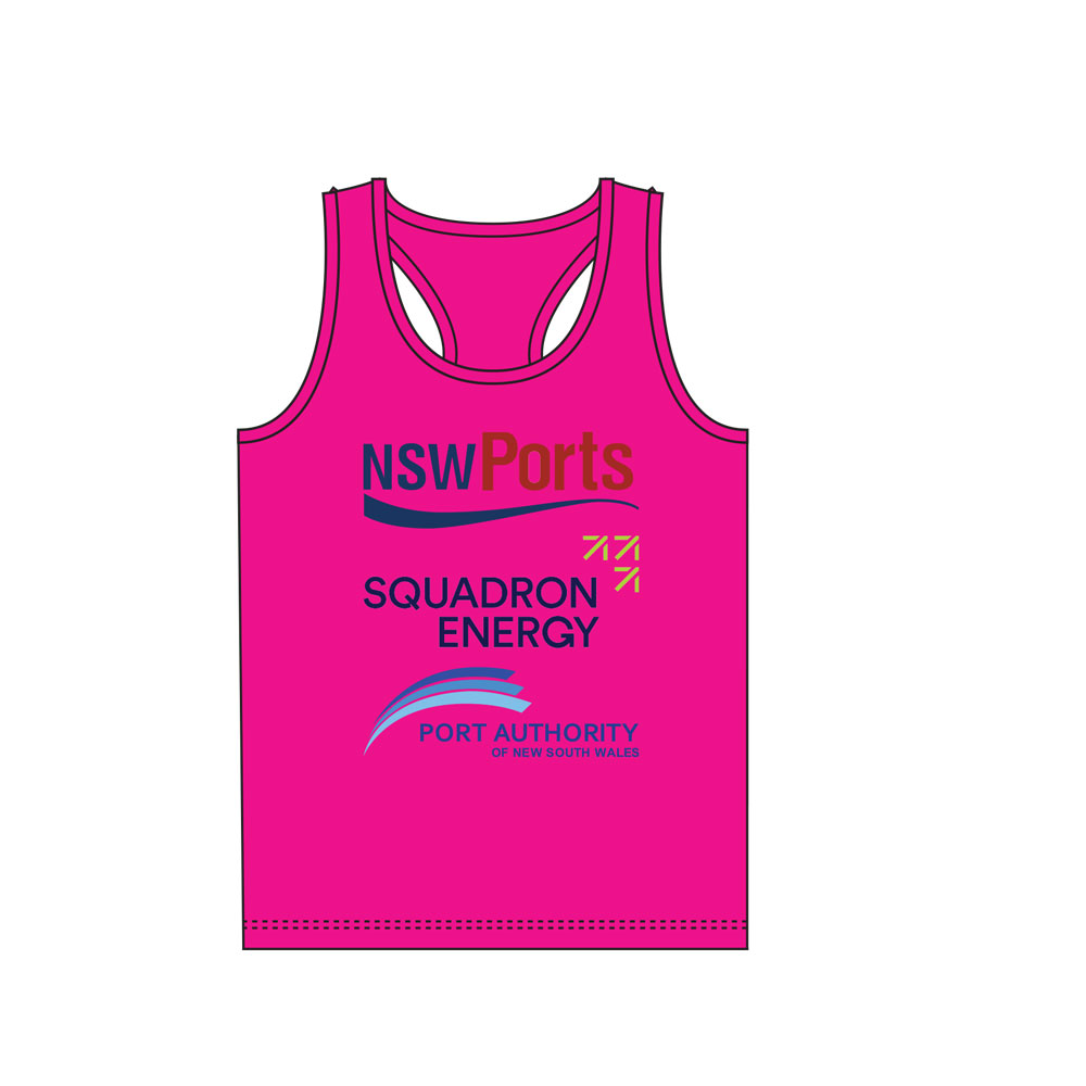 Port Kembla Nippers SLSC – Pink Singlet – Under 8’s to Under 13’s (compulsory)